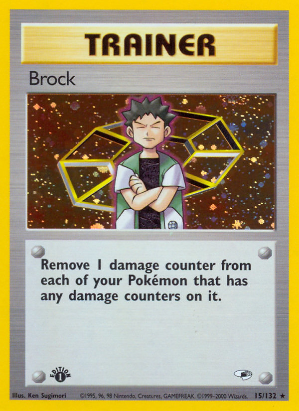 Brock (15/132) [Gym Heroes 1st Edition] | Cracking-Singles