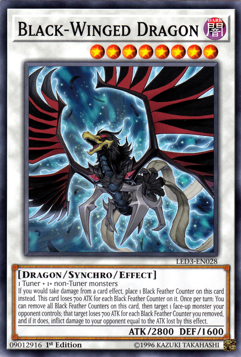 Black-Winged Dragon [LED3-EN028] Common | Cracking-Singles