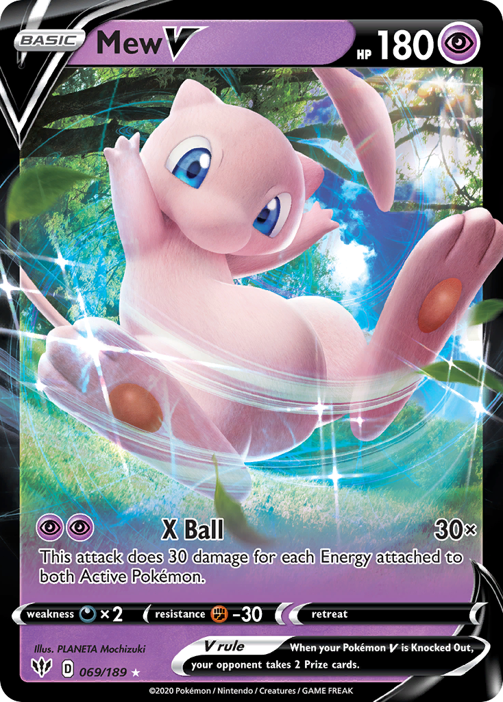 Mew V (069/189) (Jumbo Card) [Sword & Shield: Darkness Ablaze] | Cracking-Singles