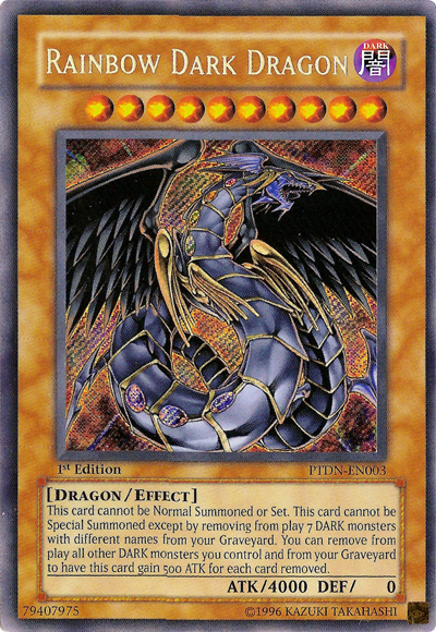 Rainbow Dark Dragon [PTDN-EN003] Secret Rare | Cracking-Singles