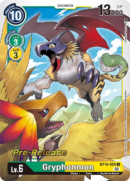 Gryphonmon [BT10-055] [Xros Encounter Pre-Release Cards] | Cracking-Singles