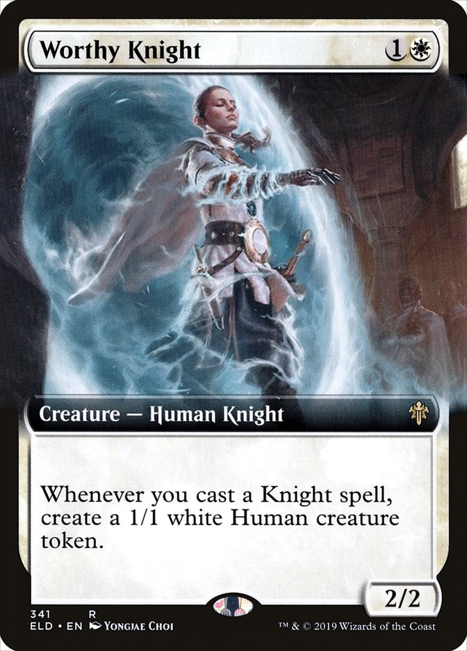 Worthy Knight (Extended Art) [Throne of Eldraine] | Cracking-Singles