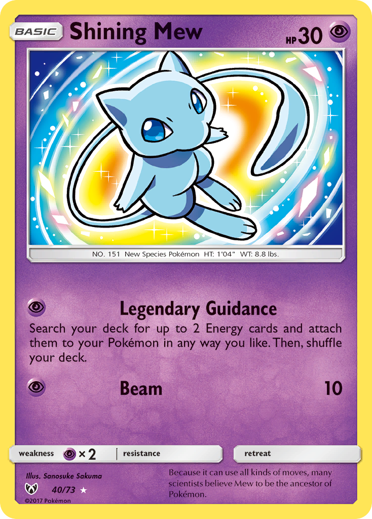 Shining Mew (40/73) [Sun & Moon: Shining Legends] | Cracking-Singles