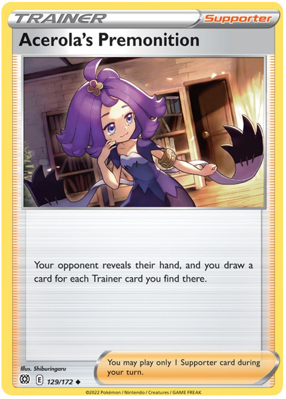 Acerola's Premonition (129/172) [Sword & Shield: Brilliant Stars] | Cracking-Singles