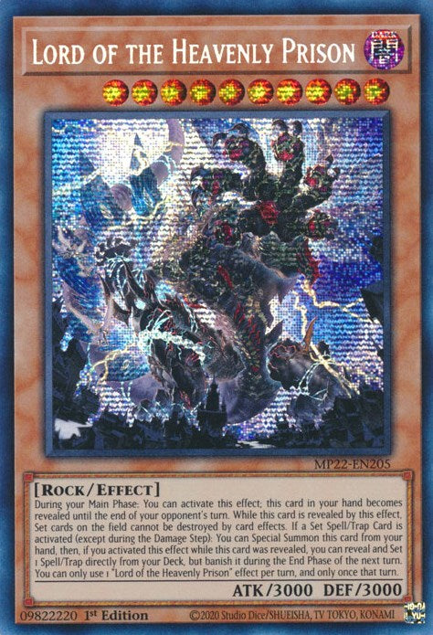 Lord of the Heavenly Prison [MP22-EN205] Prismatic Secret Rare | Cracking-Singles