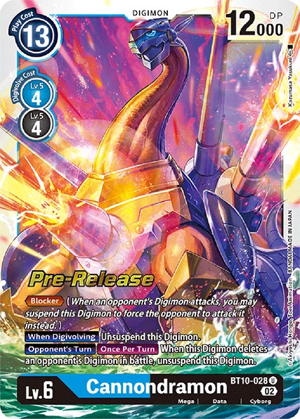 Cannondramon [BT10-028] [Xros Encounter Pre-Release Cards] | Cracking-Singles