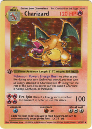 Charizard (4/102) (Shadowless) [Base Set 1st Edition] | Cracking-Singles