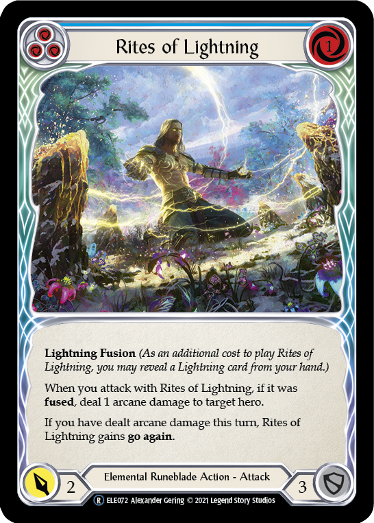 Rites of Lightning (Blue) [U-ELE072] Unlimited Rainbow Foil | Cracking-Singles