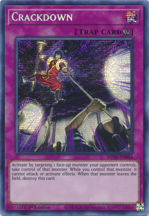 Crackdown [MP20-EN084] Prismatic Secret Rare | Cracking-Singles