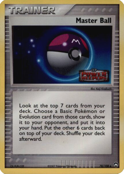 Master Ball (78/108) (Stamped) [EX: Power Keepers] | Cracking-Singles