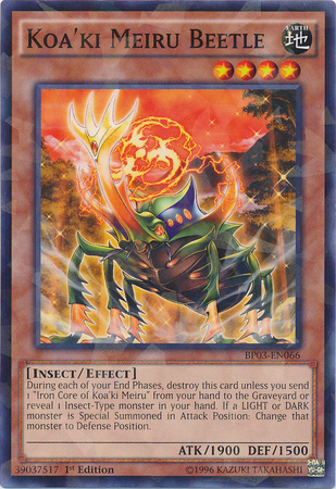 Koa'ki Meiru Beetle [BP03-EN066] Shatterfoil Rare | Cracking-Singles