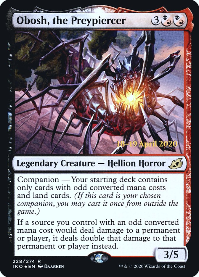 Obosh, the Preypiercer  [Ikoria: Lair of Behemoths Prerelease Promos] | Cracking-Singles