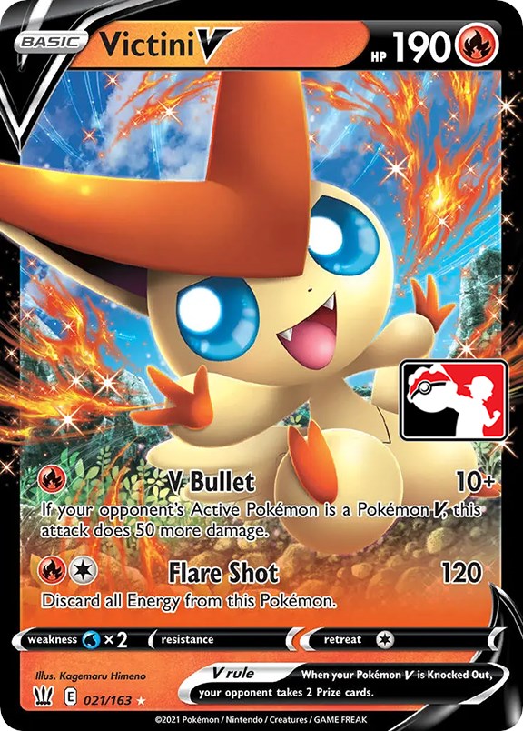 Victini V (021/163) [Prize Pack Series One] | Cracking-Singles