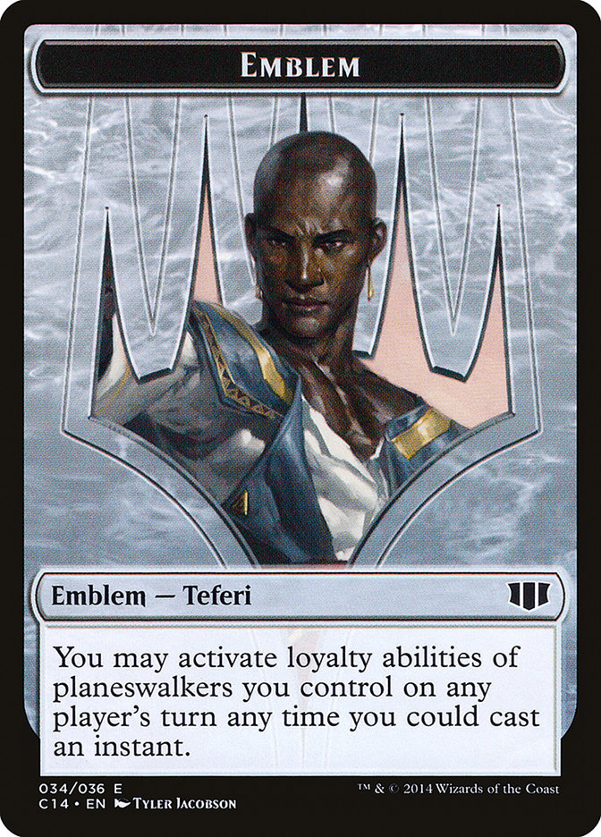 Teferi, Temporal Archmage Emblem // Zombie (011/036) Double-sided Token [Commander 2014 Tokens] | Cracking-Singles