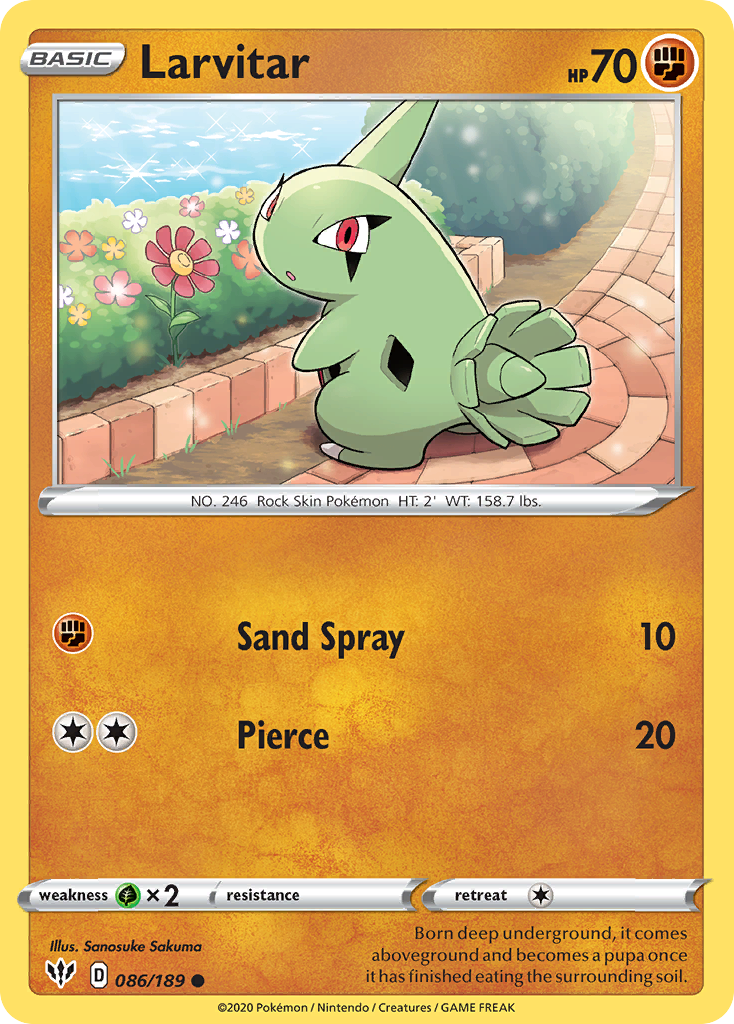 Larvitar (086/189) [Sword & Shield: Darkness Ablaze] | Cracking-Singles