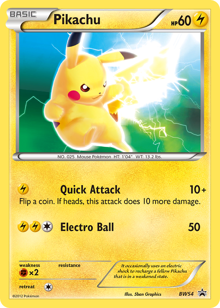 Pikachu (BW54) [Black & White: Black Star Promos] | Cracking-Singles