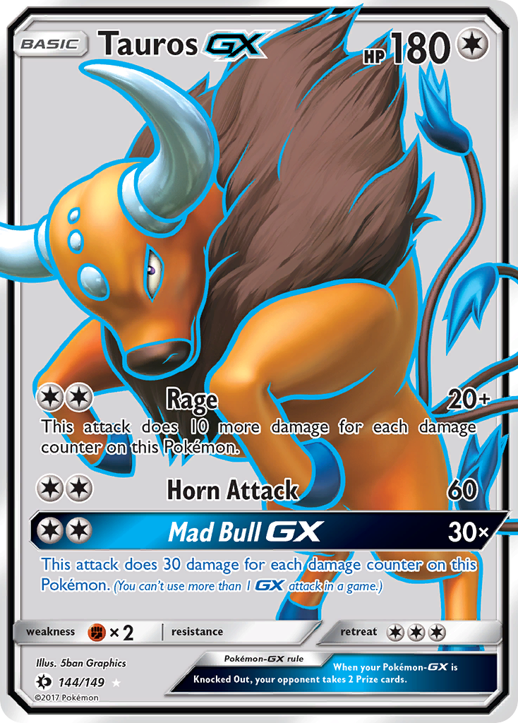 Tauros GX (144/149) [Sun & Moon: Base Set] | Cracking-Singles