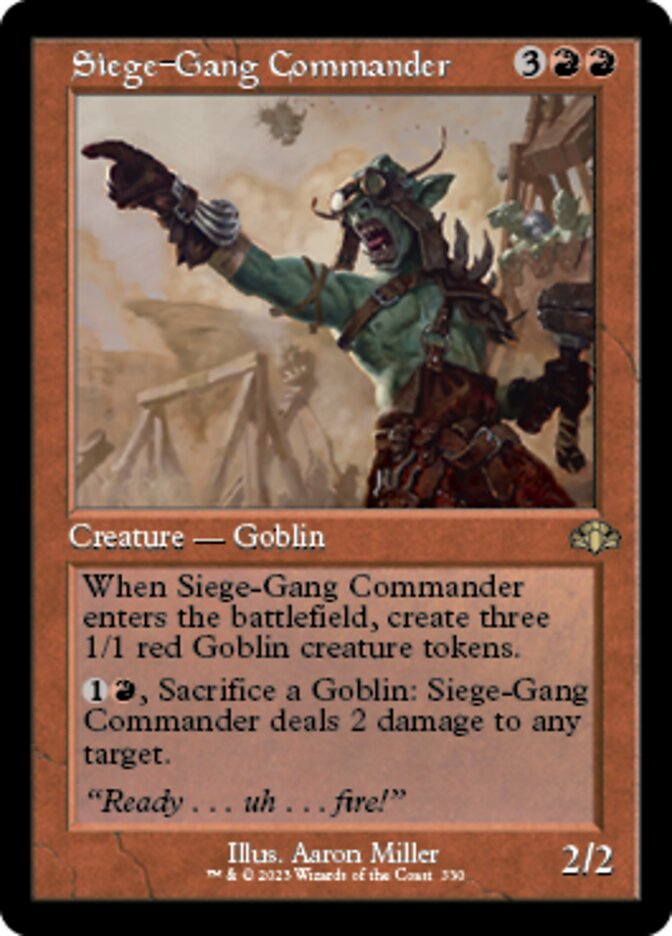 Siege-Gang Commander (Retro) [Dominaria Remastered] | Cracking-Singles