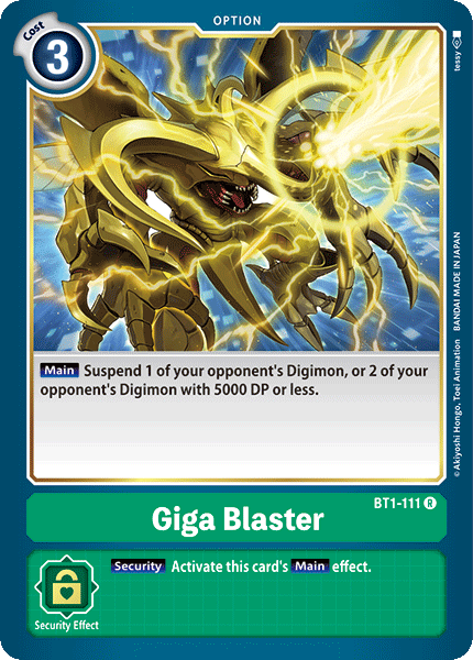 Giga Blaster [BT1-111] [Release Special Booster Ver.1.0] | Cracking-Singles