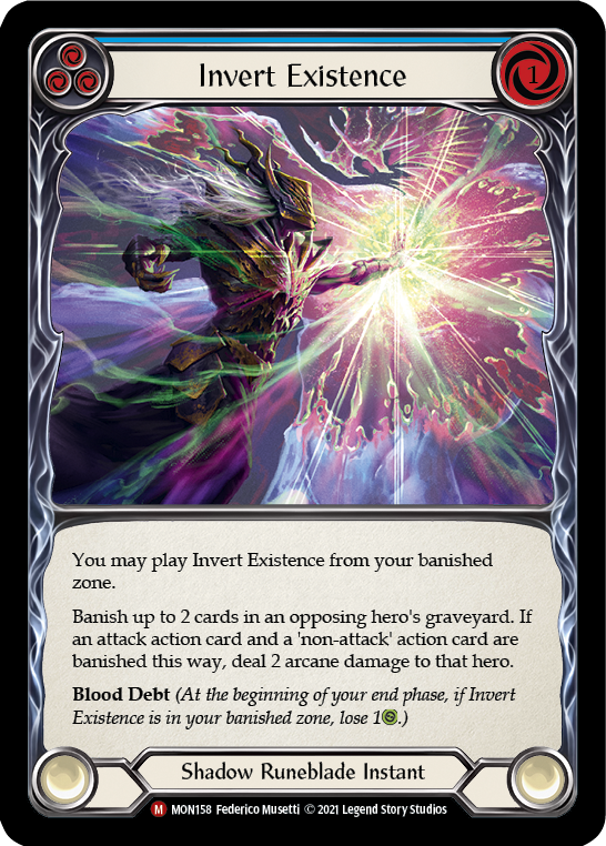 Invert Existence [MON158-RF] 1st Edition Rainbow Foil | Cracking-Singles