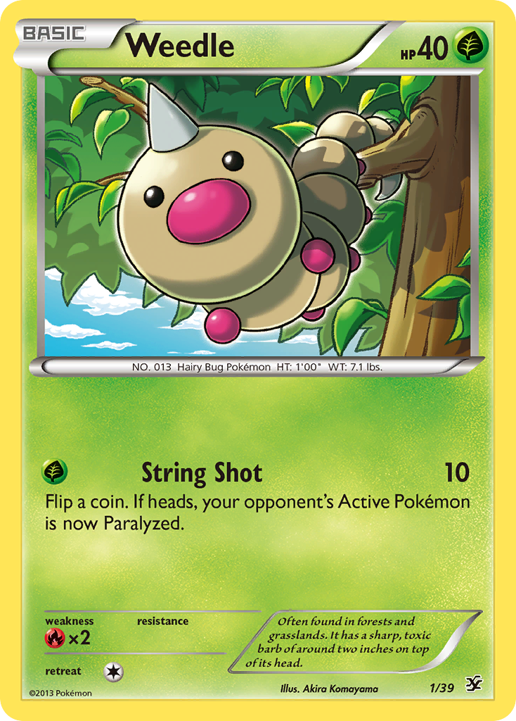 Weedle (1/39) [XY: Kalos Starter Set] | Cracking-Singles