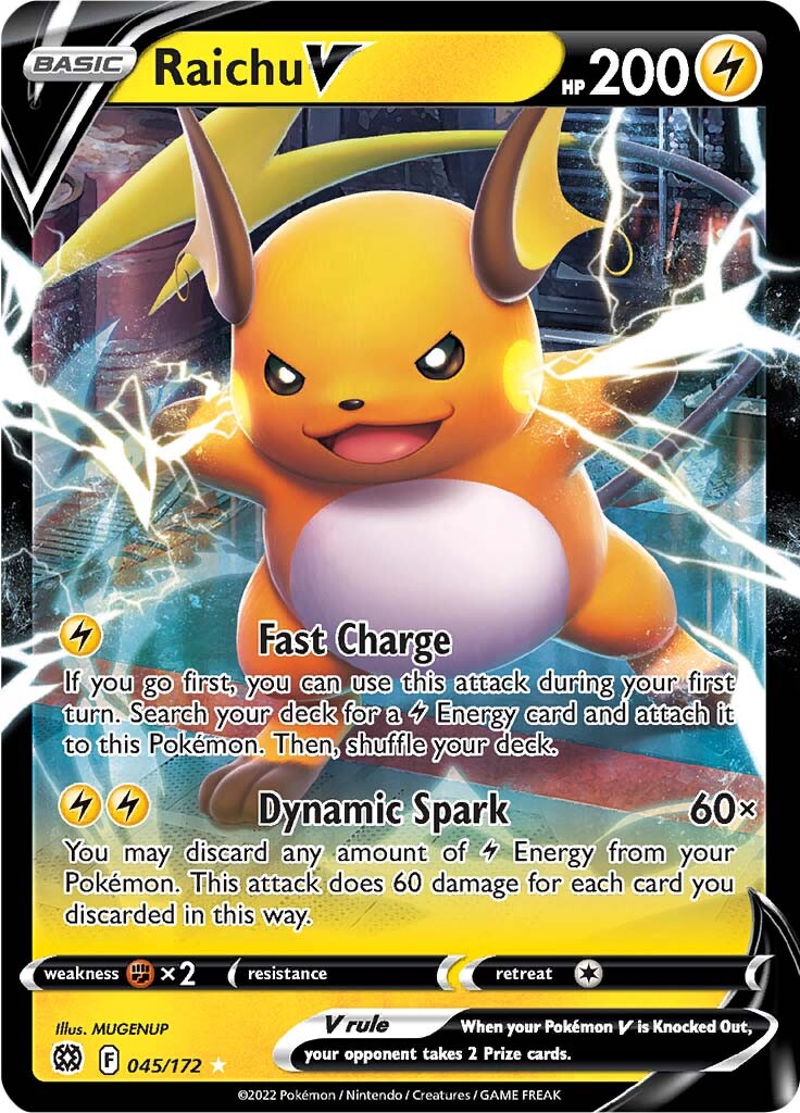 Raichu V (045/172) [Sword & Shield: Brilliant Stars] | Cracking-Singles