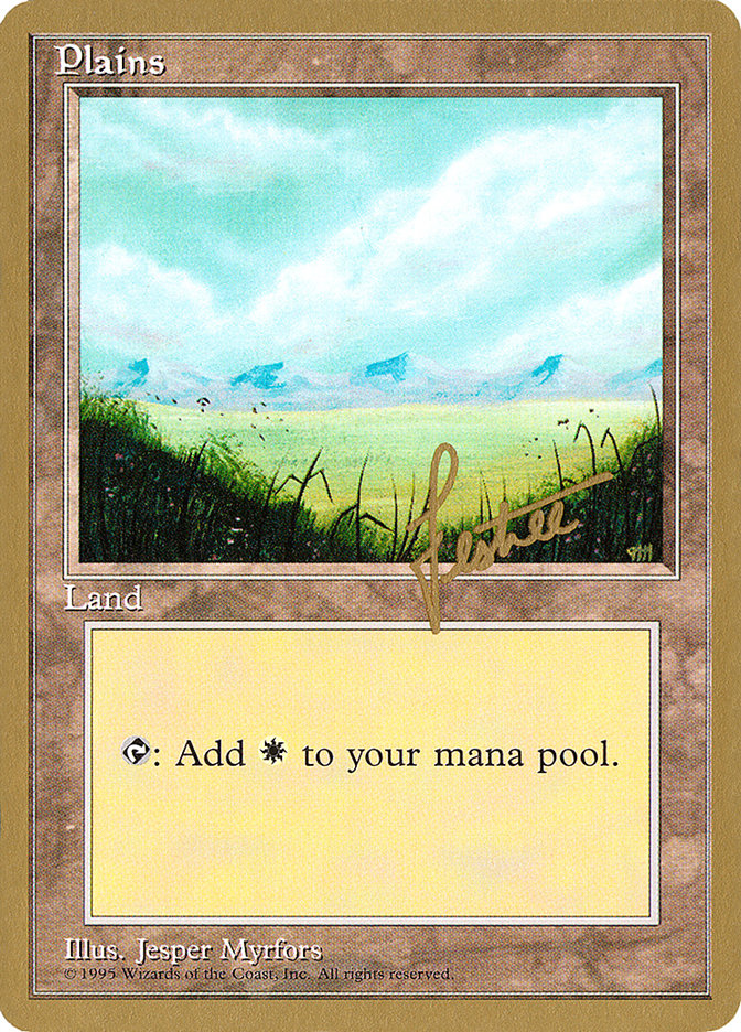 Plains (bl366) (Bertrand Lestree) [Pro Tour Collector Set] | Cracking-Singles