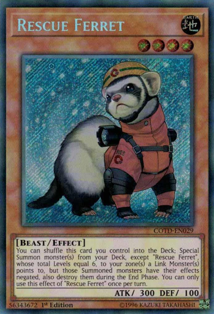 Rescue Ferret [COTD-EN029] Secret Rare | Cracking-Singles