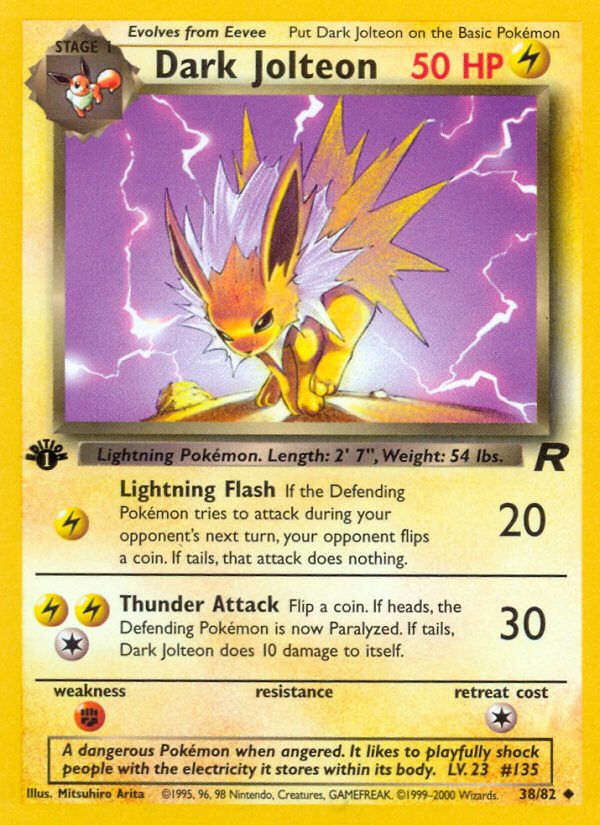 Dark Jolteon (38/82) [Team Rocket 1st Edition] | Cracking-Singles