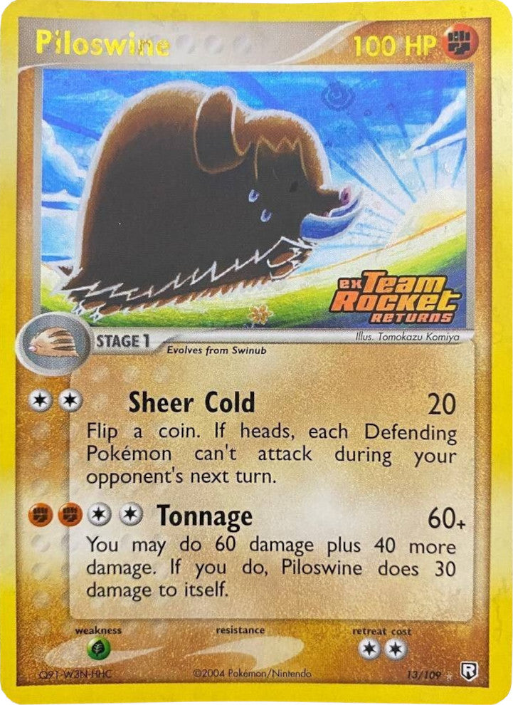 Piloswine (13/109) (Stamped) [EX: Team Rocket Returns] | Cracking-Singles