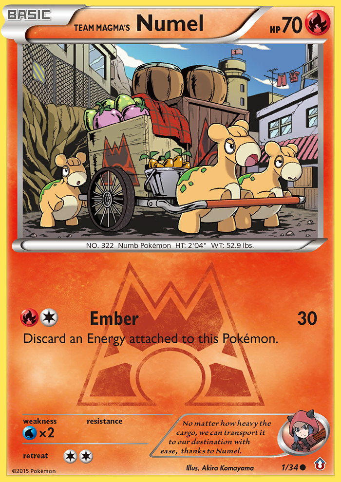 Team Magma's Numel (1/34) [XY: Double Crisis] | Cracking-Singles