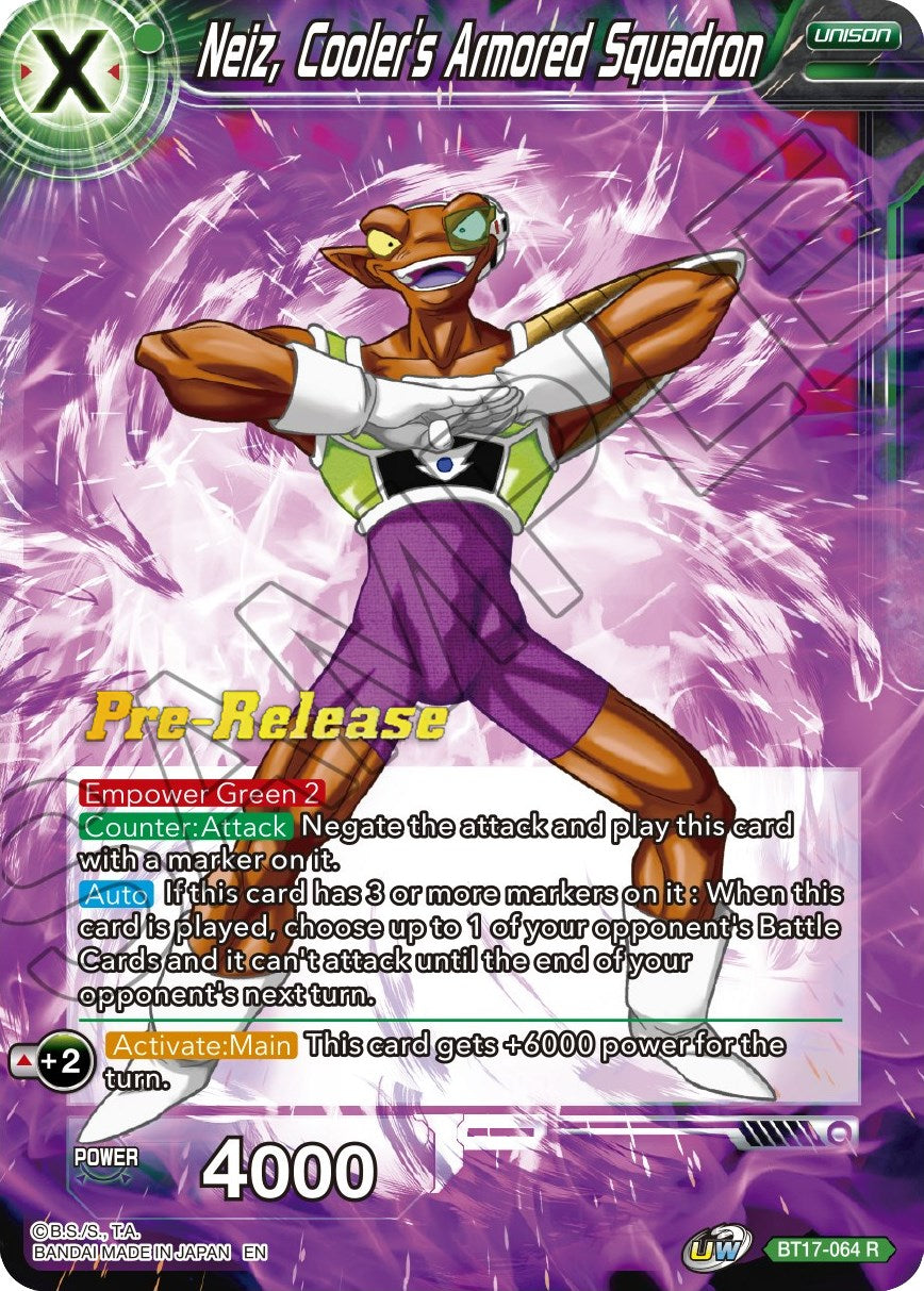 Neiz, Cooler's Armored Squadron (BT17-064) [Ultimate Squad Prerelease Promos] | Cracking-Singles