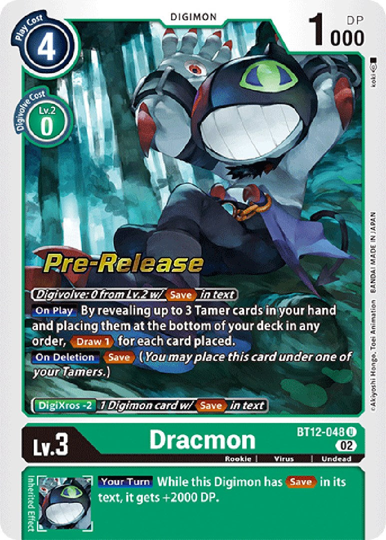 Dracmon [BT12-048] [Across Time Pre-Release Cards] | Cracking-Singles