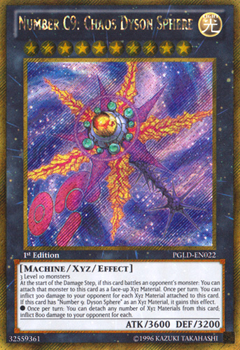 Number C9: Chaos Dyson Sphere [PGLD-EN022] Gold Secret Rare | Cracking-Singles