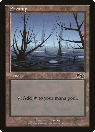 Swamp (341) [Urza's Saga] | Cracking-Singles