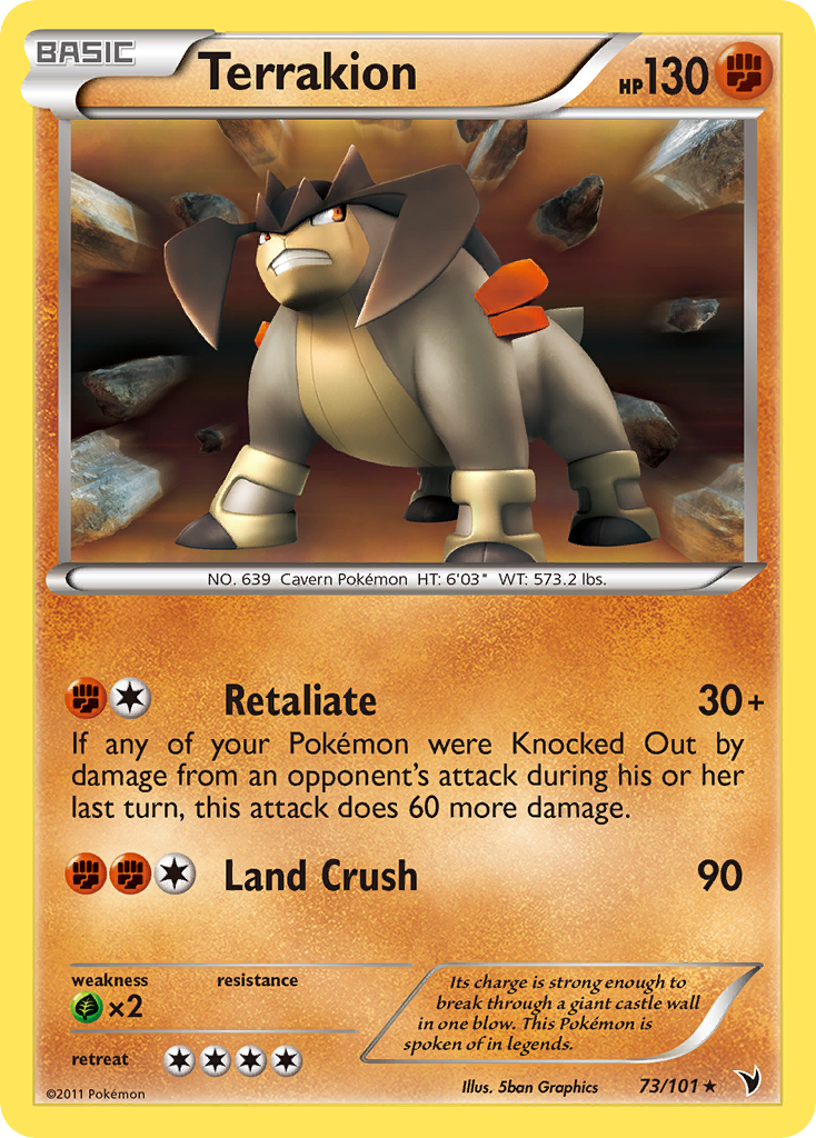 Terrakion (73/101) [Black & White: Noble Victories] | Cracking-Singles