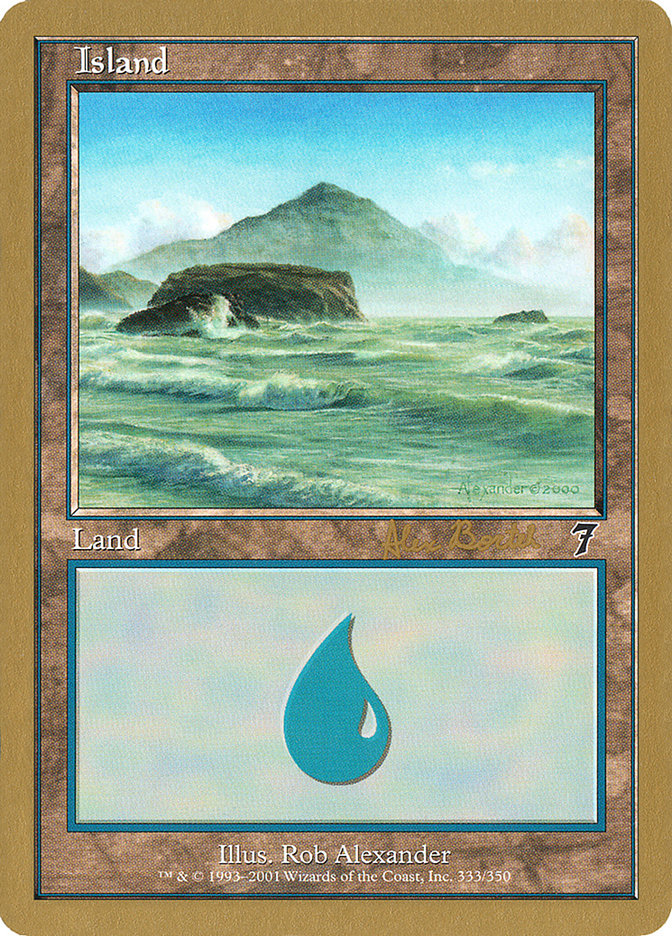 Island (ab333) (Alex Borteh) [World Championship Decks 2001] | Cracking-Singles