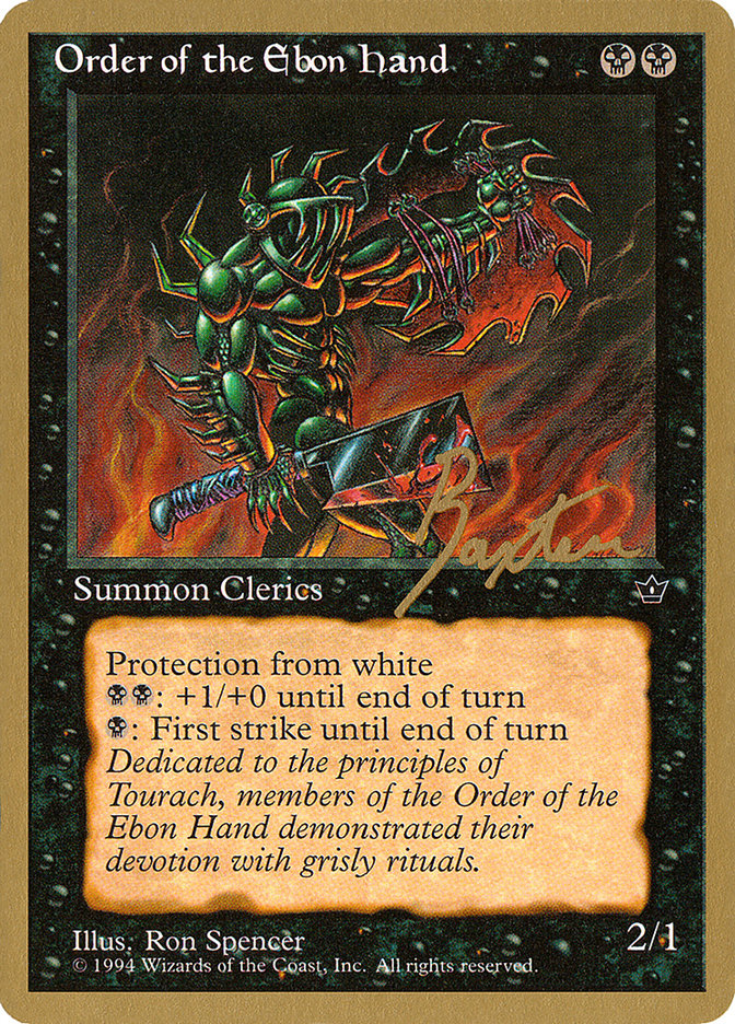 Order of the Ebon Hand (Spencer) (George Baxter) [Pro Tour Collector Set] | Cracking-Singles