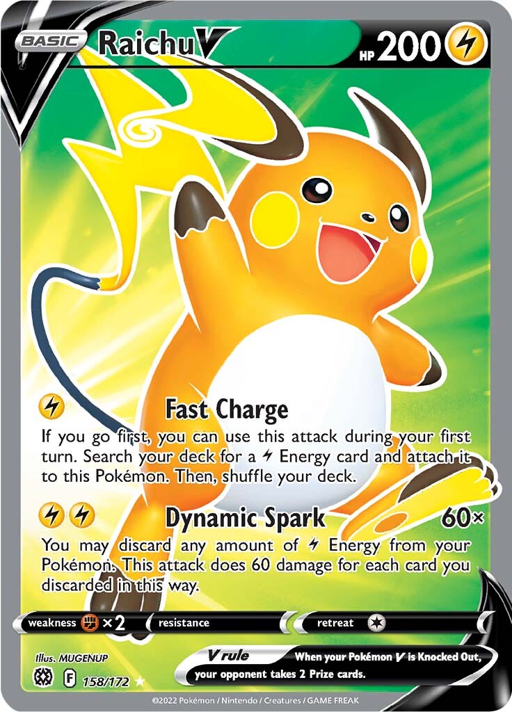 Raichu V (158/172) [Sword & Shield: Brilliant Stars] | Cracking-Singles