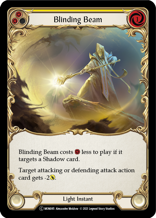 Blinding Beam (Yellow) (Rainbow Foil) [U-MON085-RF] Unlimited Rainbow Foil | Cracking-Singles