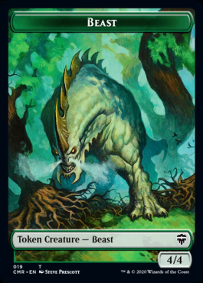 Beast (19) // Elephant Token [Commander Legends Tokens] | Cracking-Singles