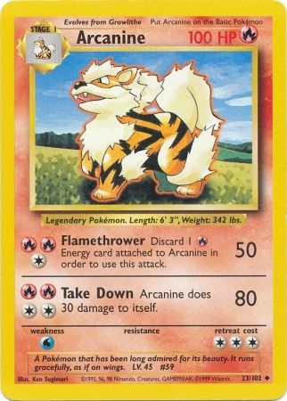 Arcanine (23/102) [Base Set Unlimited] | Cracking-Singles