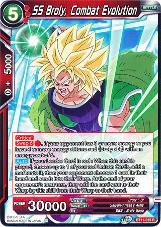 SS Broly, Combat Evolution [BT11-015] | Cracking-Singles