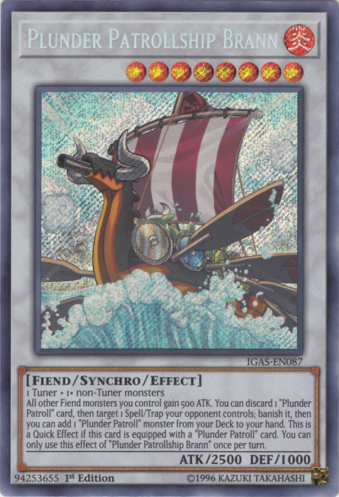 Plunder Patrollship Brann [IGAS-EN087] Secret Rare | Cracking-Singles