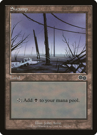 Swamp (342) [Urza's Saga] | Cracking-Singles