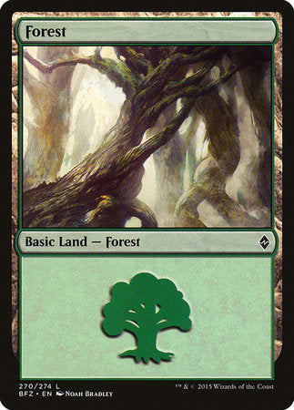 Forest (270) [Battle for Zendikar] | Cracking-Singles