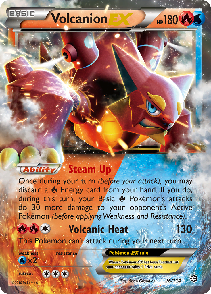 Volcanion EX (26/114) [XY: Steam Siege] | Cracking-Singles