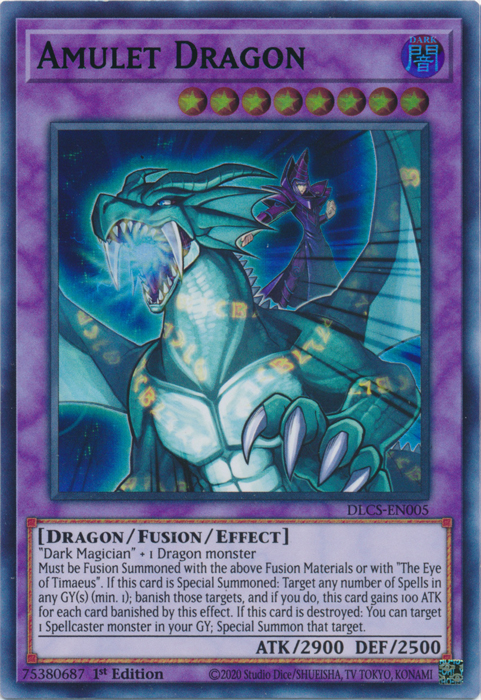 Amulet Dragon (Green) [DLCS-EN005] Ultra Rare | Cracking-Singles