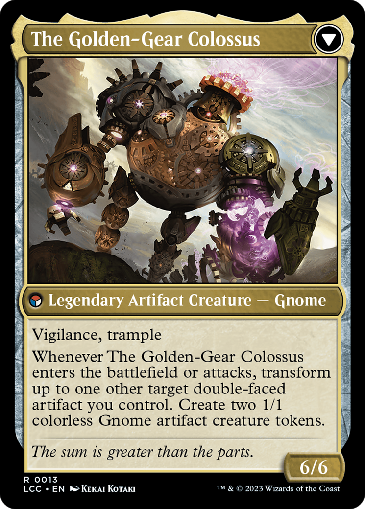 Tetzin, Gnome Champion // The Golden-Gear Colossus [The Lost Caverns of Ixalan Commander] | Cracking-Singles