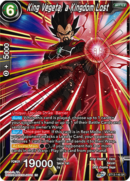 King Vegeta, a Kingdom Lost [BT13-146] | Cracking-Singles